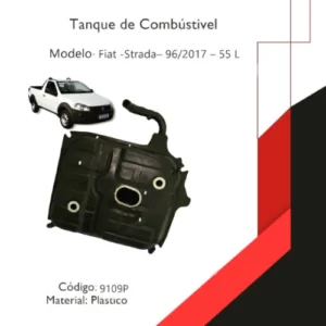 Tanque de combustível de plástico Fiat Strada 96 até 2017 55 Litros