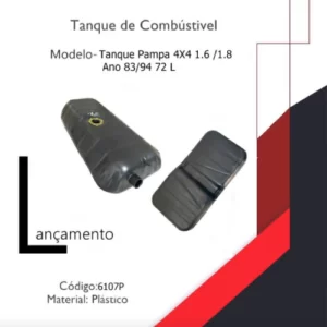 Tanque de combustível de plástico Pampa 4x4 1.6 e 1.8 86 até 94